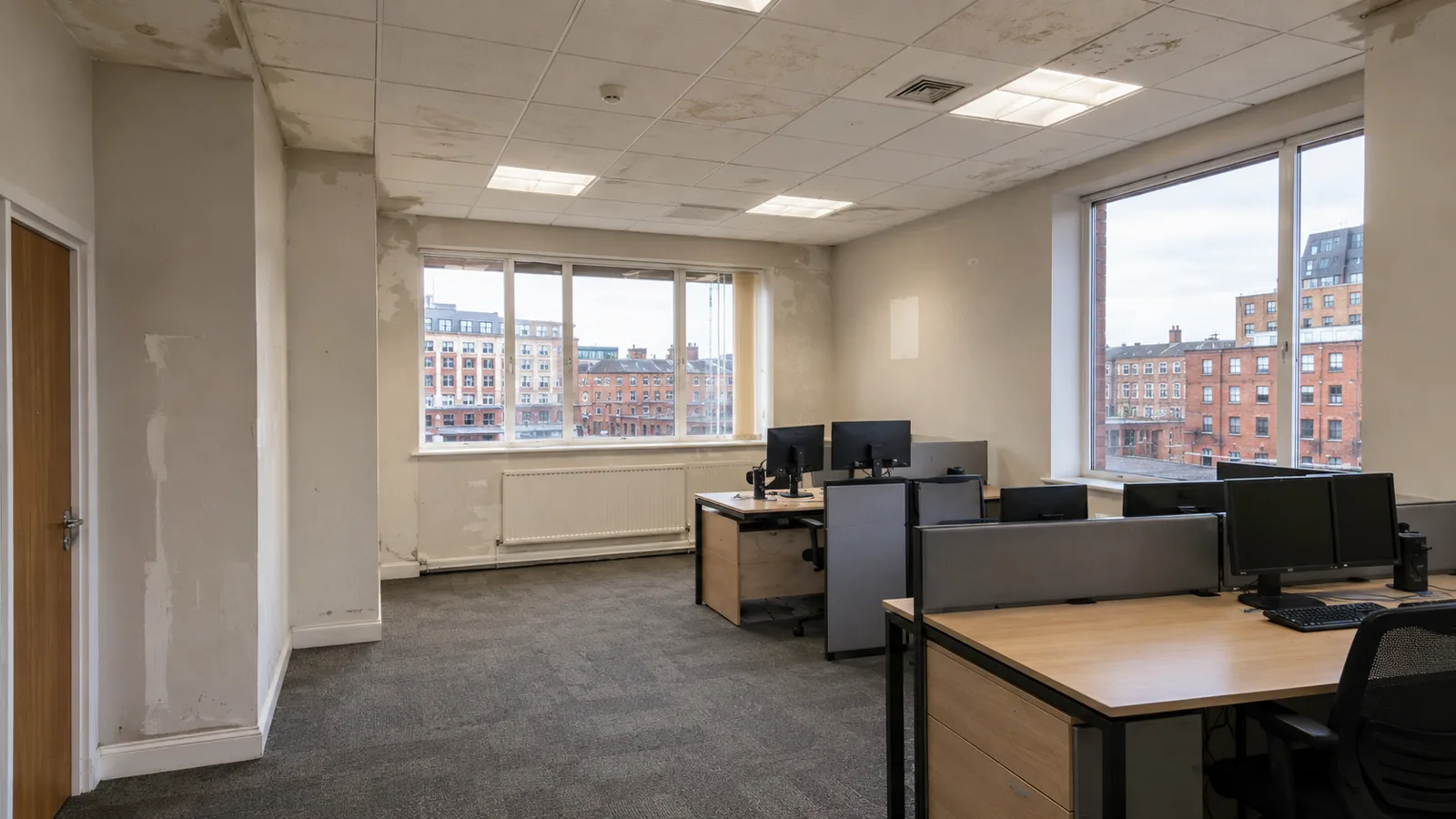 Office before repainting